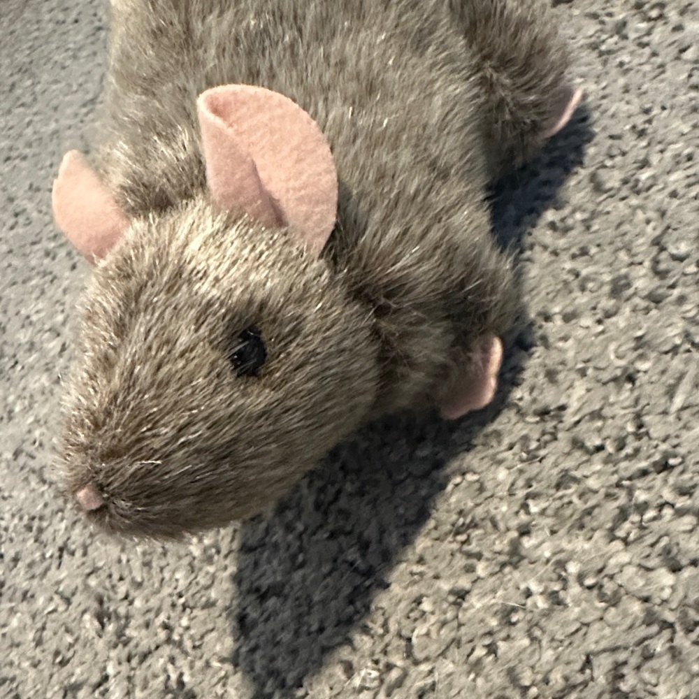 Charming Gray and Tan Plushy Rat - Picture 5 of 5